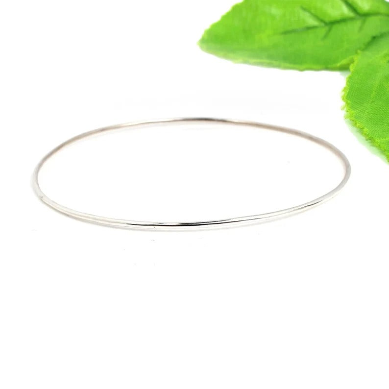 92.5 Sterling Silver Plain Bangle