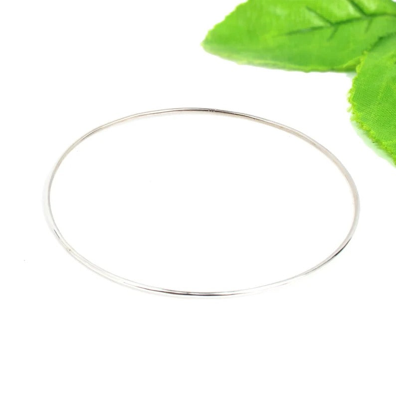 92.5 Sterling Silver Plain Bangle