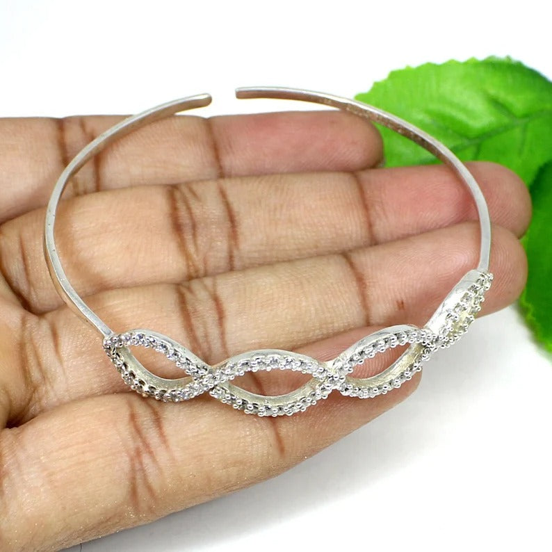 925 Silver Cubic Zircon Designer Bangle