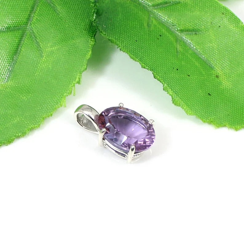 Amethyst Gemstone 92.5 Sterling Silver Pendant