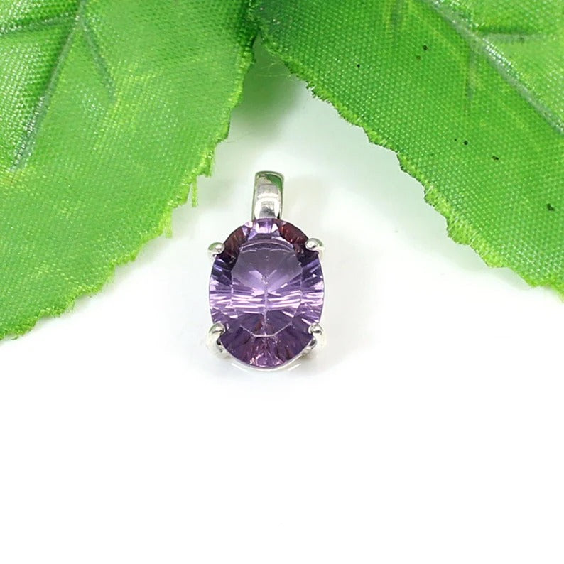 Amethyst Gemstone 92.5 Sterling Silver Pendant