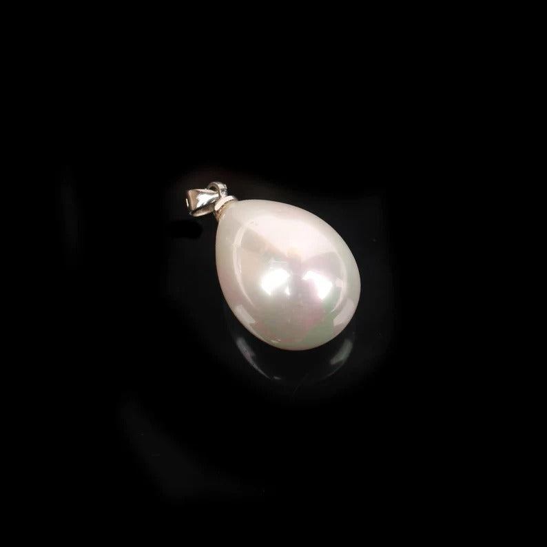 92.5 Solid Silver Pearl Pendant