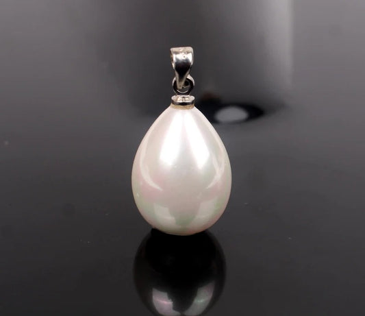 92.5 Solid Silver Pearl Pendant