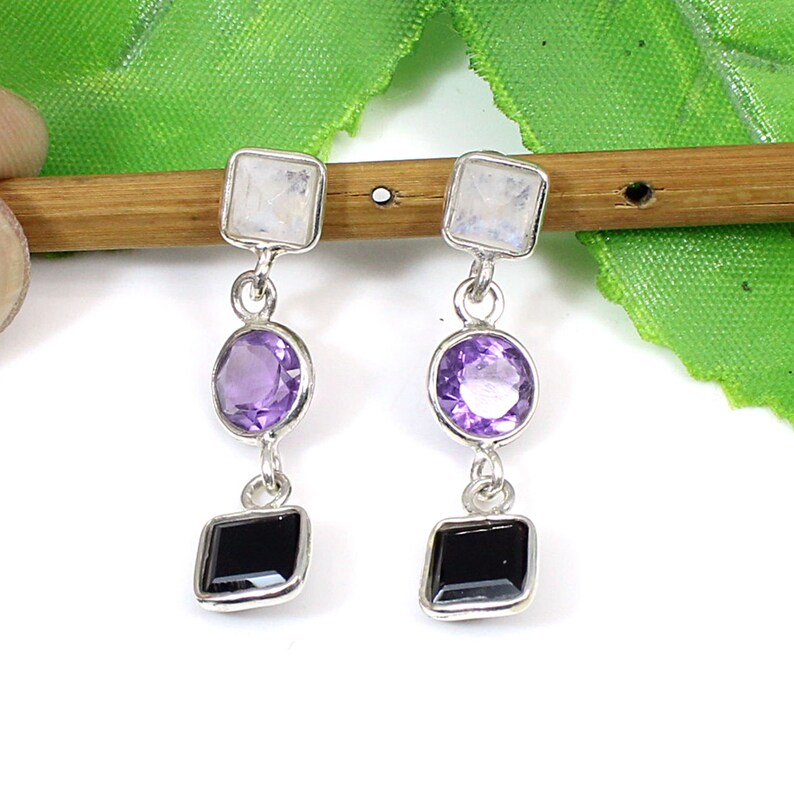 92.5 Sterling Silver Dangle Earrings