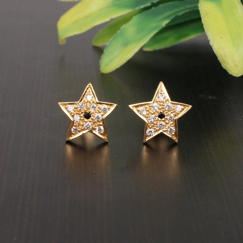 Mini Star 92.5 Solid Silver Stud Earrings