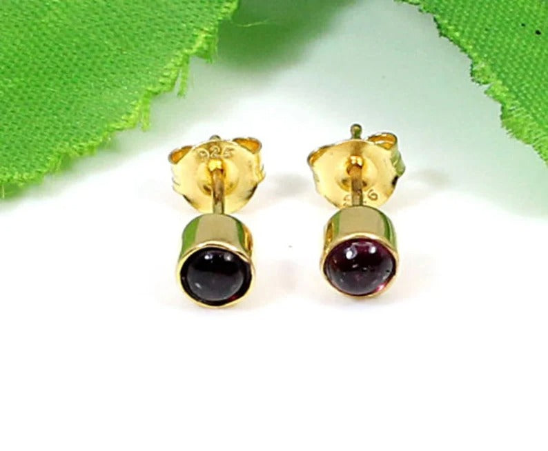 Pink Tourmaline Gemstone 92.5 Sterling Silver Stud Earrings