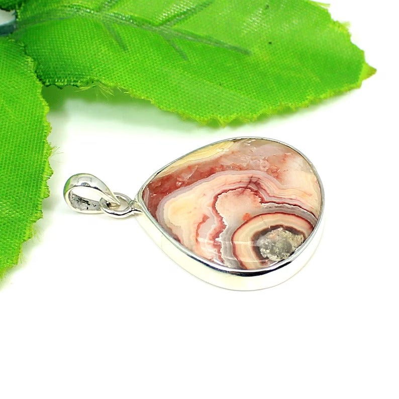 Crazy lace Agate Gemstone Sterling Silver Pendant