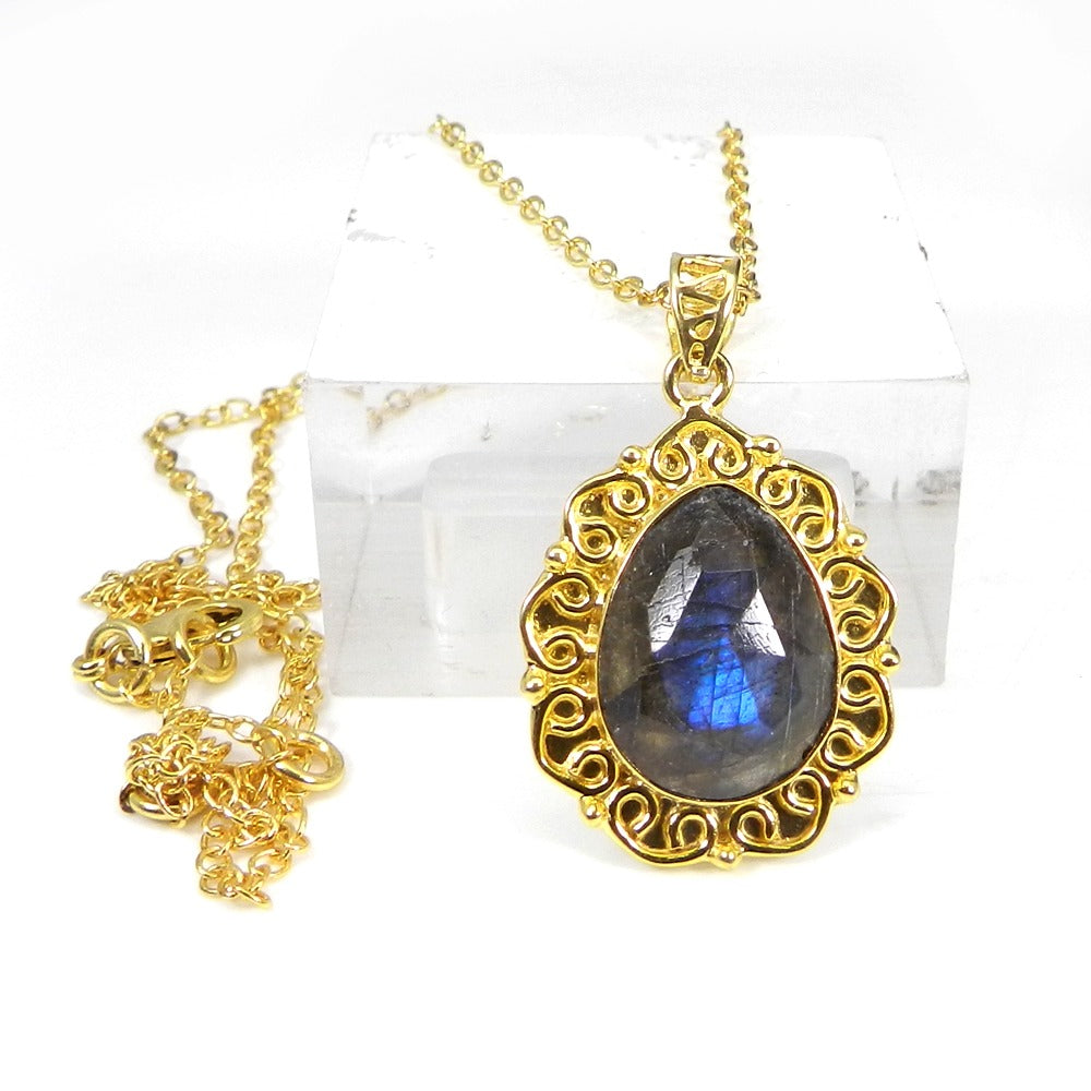 Labradorite 18K Gold Plated Designer Necklace