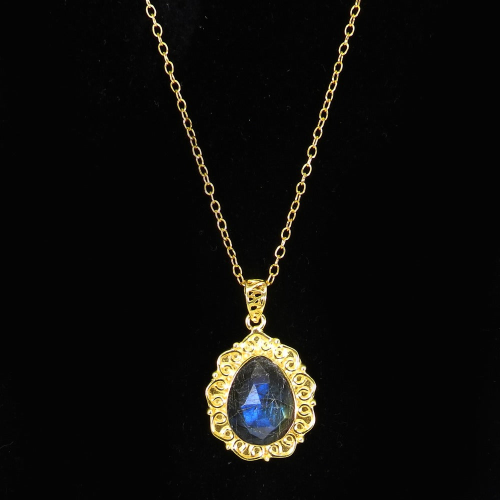 Labradorite 18K Gold Plated Designer Necklace