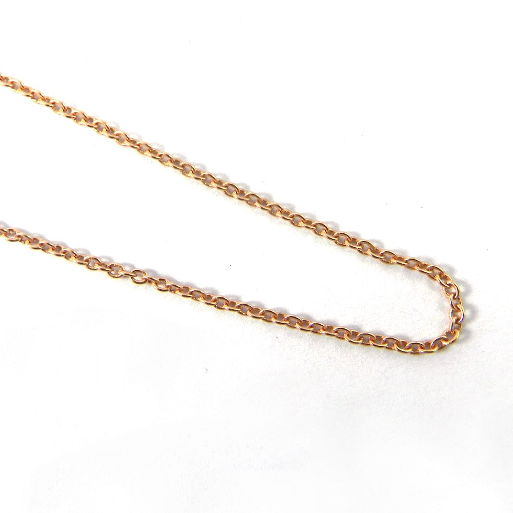 Designer Rose Gold Plated 22 Inch Cable Thin Chain