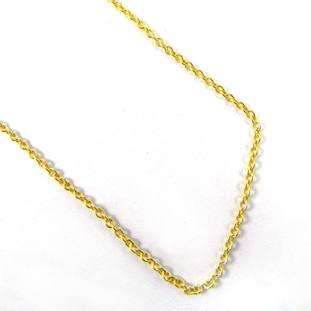 Designer Gold Plated 22 Inch Cable Thin Chain