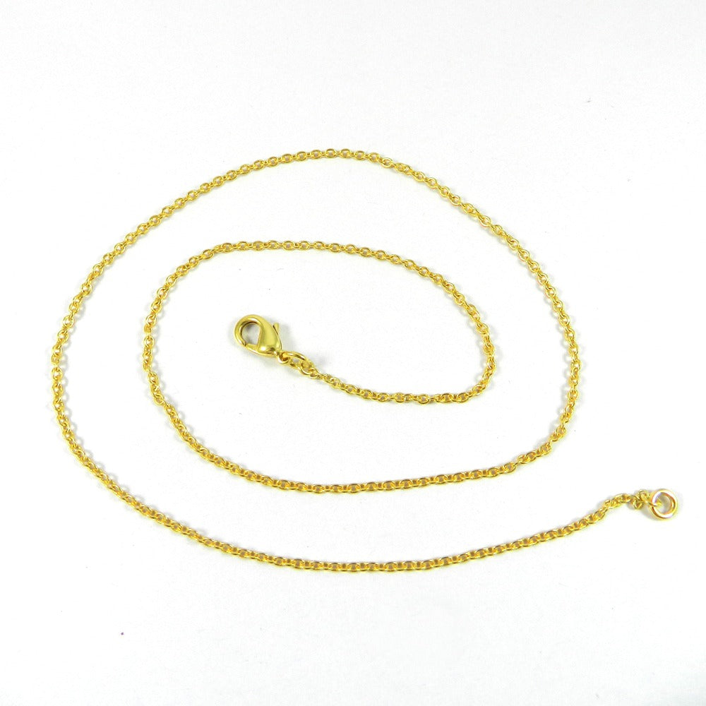 Designer Gold Plated 18 Inch Cable Thin Chain