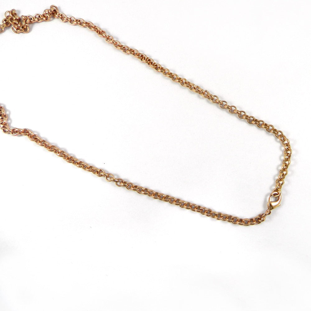 Designer Rose Gold Plated 20 Inch Cable Thick Chain