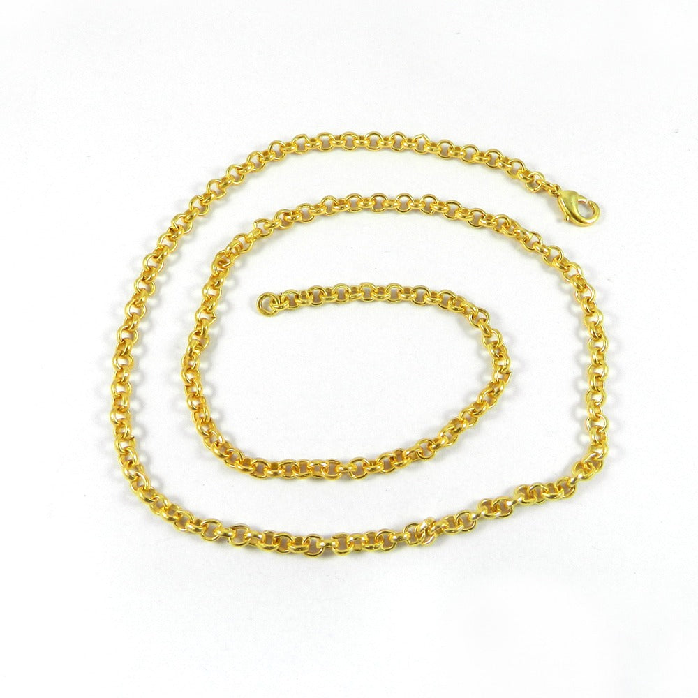 Designer Gold Plated 20 Inch Cable Thick Chain