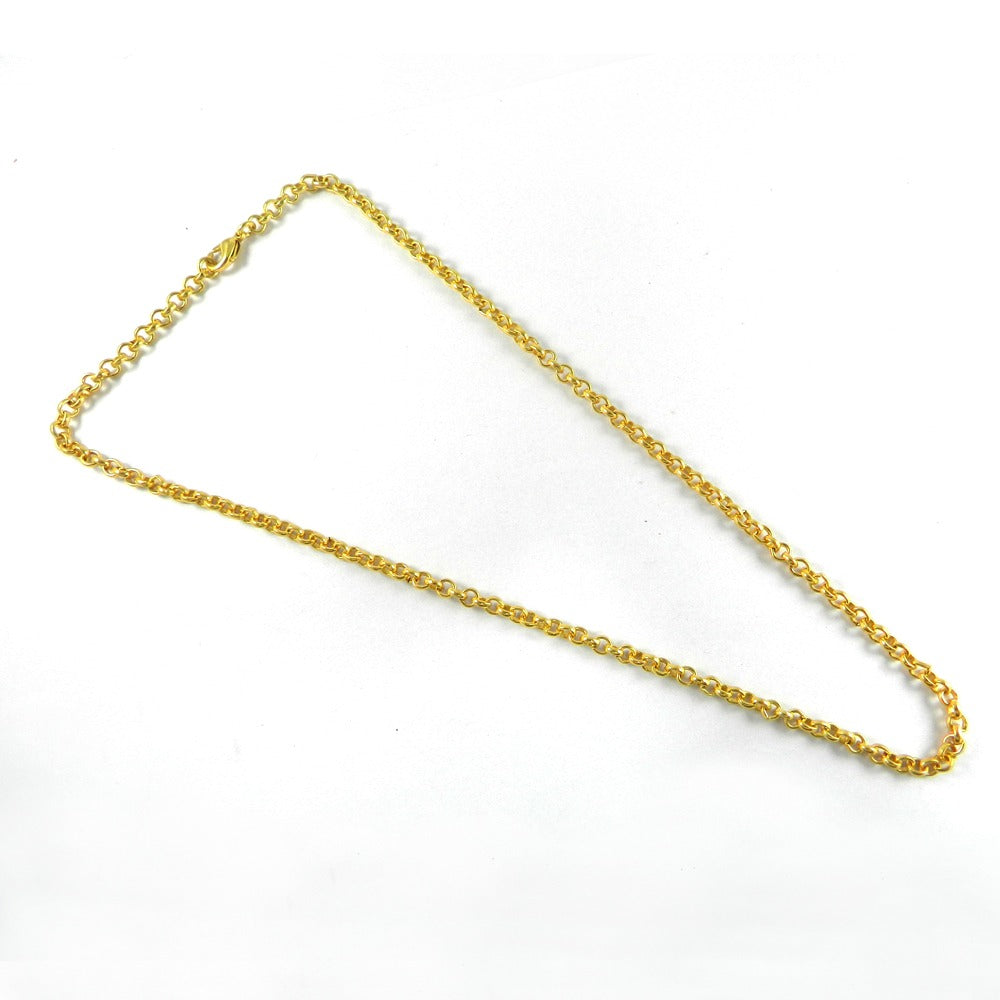 Designer Gold Plated 18 Inch Cable Thick Chain