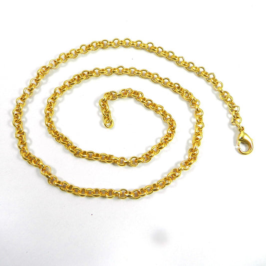 Designer Gold Plated 18 Inch Cable Thick Chain