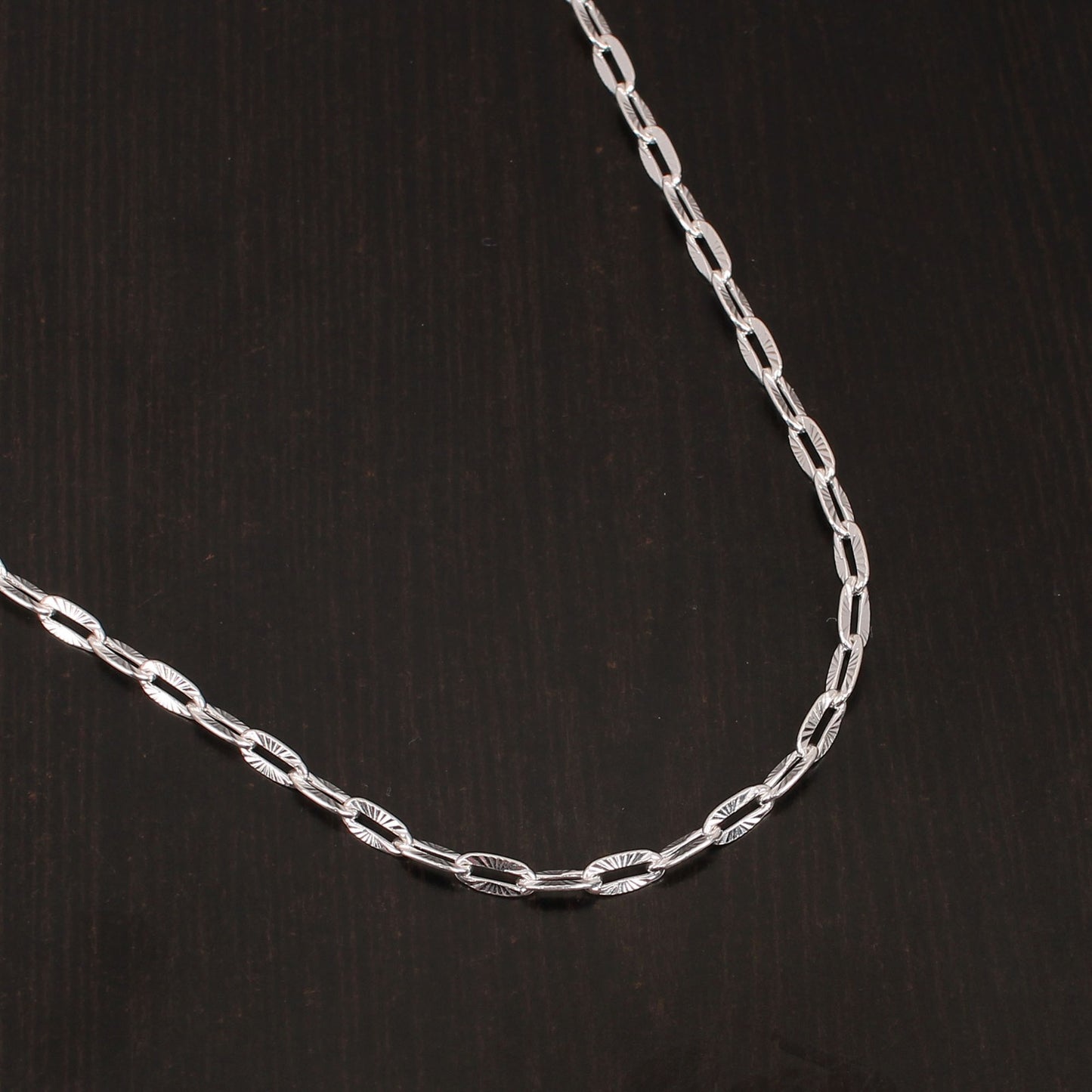 925 Sterling Silver 20 Inches Italian Paper Clip Chain