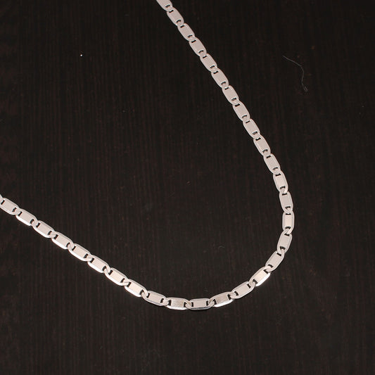 925 Sterling Silver 22 Inches Italian Flat Mariner Chain