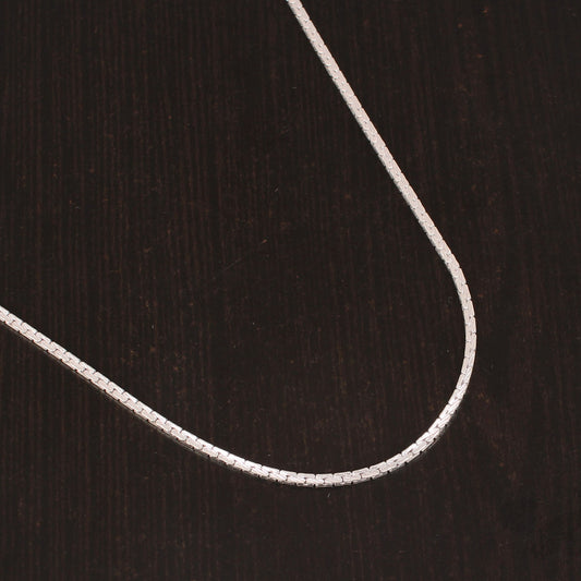 925 Sterling Silver 18 Inches Unisex Box Chain