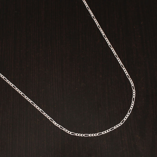 925 Sterling Silver 18 Inches Unisex Figaro Chain