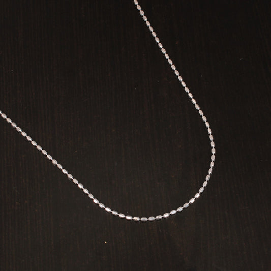 925 Sterling Silver 18 Inches Italian Barrel Chain