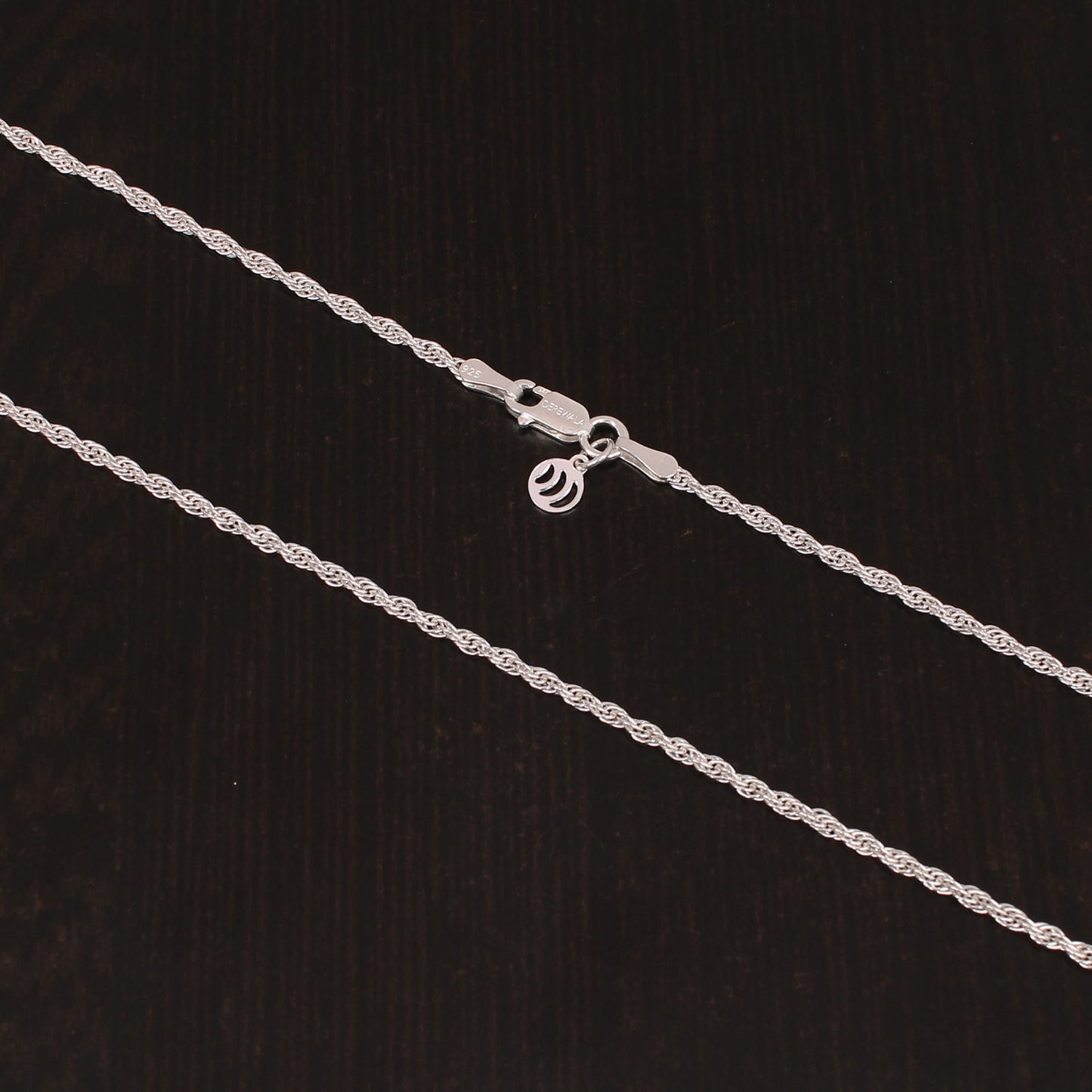 925 Sterling Silver 18 Inches Unisex Rope Chain