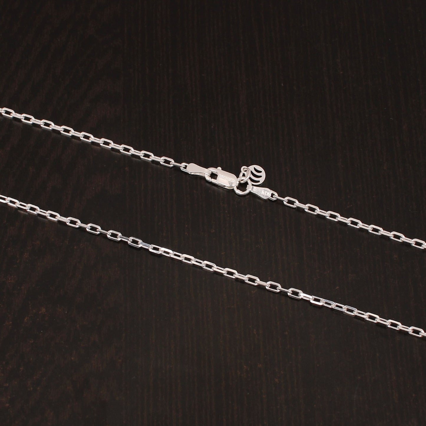 925 Sterling Silver 18 Inches Italian Anchor Cut Cable Chain