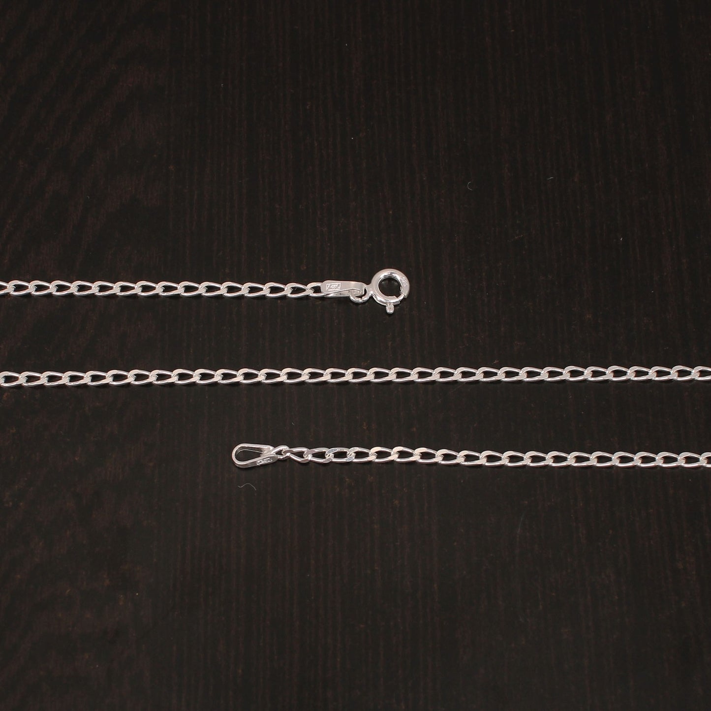 925 Sterling Silver 18 Inches Unisex Italian Curb Chain