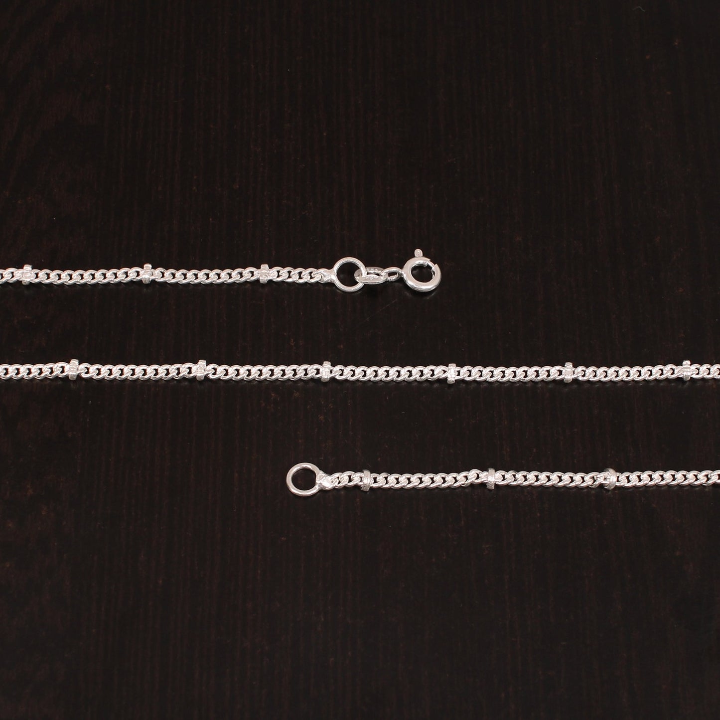 925 Solid Silver 18 Inches Unisex Satellite Chain