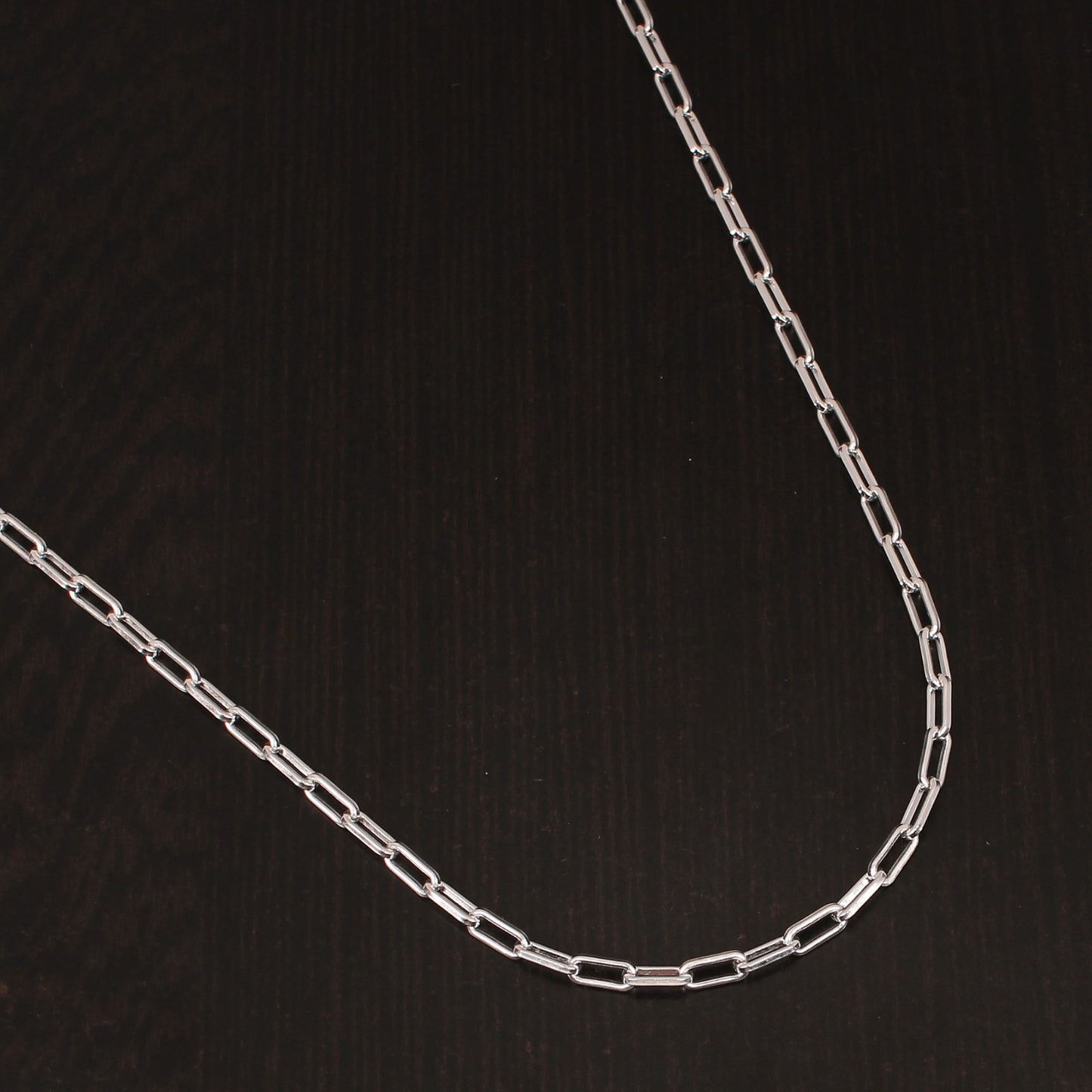 925 Sterling Silver 18 Inches Italian Paper Clip Chain