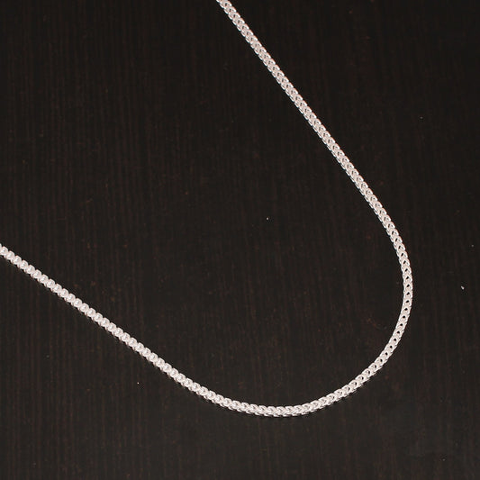 925 Sterling Silver 20 Inches Italian Braided Chain
