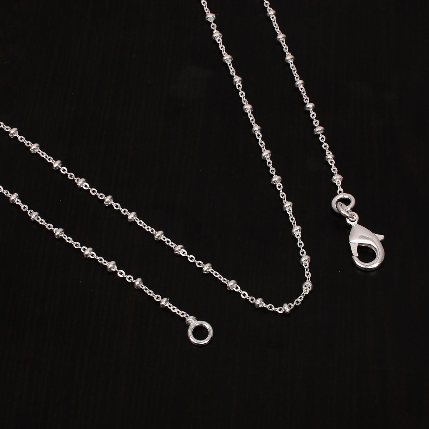 Mini Silver Beaded Link Chain