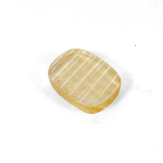 Brazilian Citrine (C1) 16x12mm Chess Carved Cushion Plate 7.65 Cts