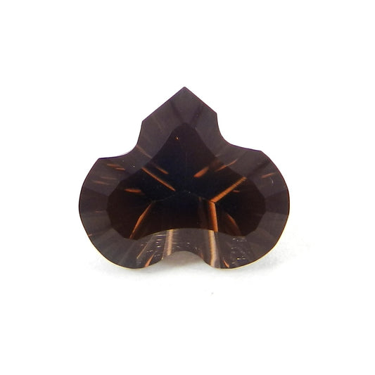 Smoky Quartz 11x10mm Carved Spade Fancy Cut 3.95 Cts