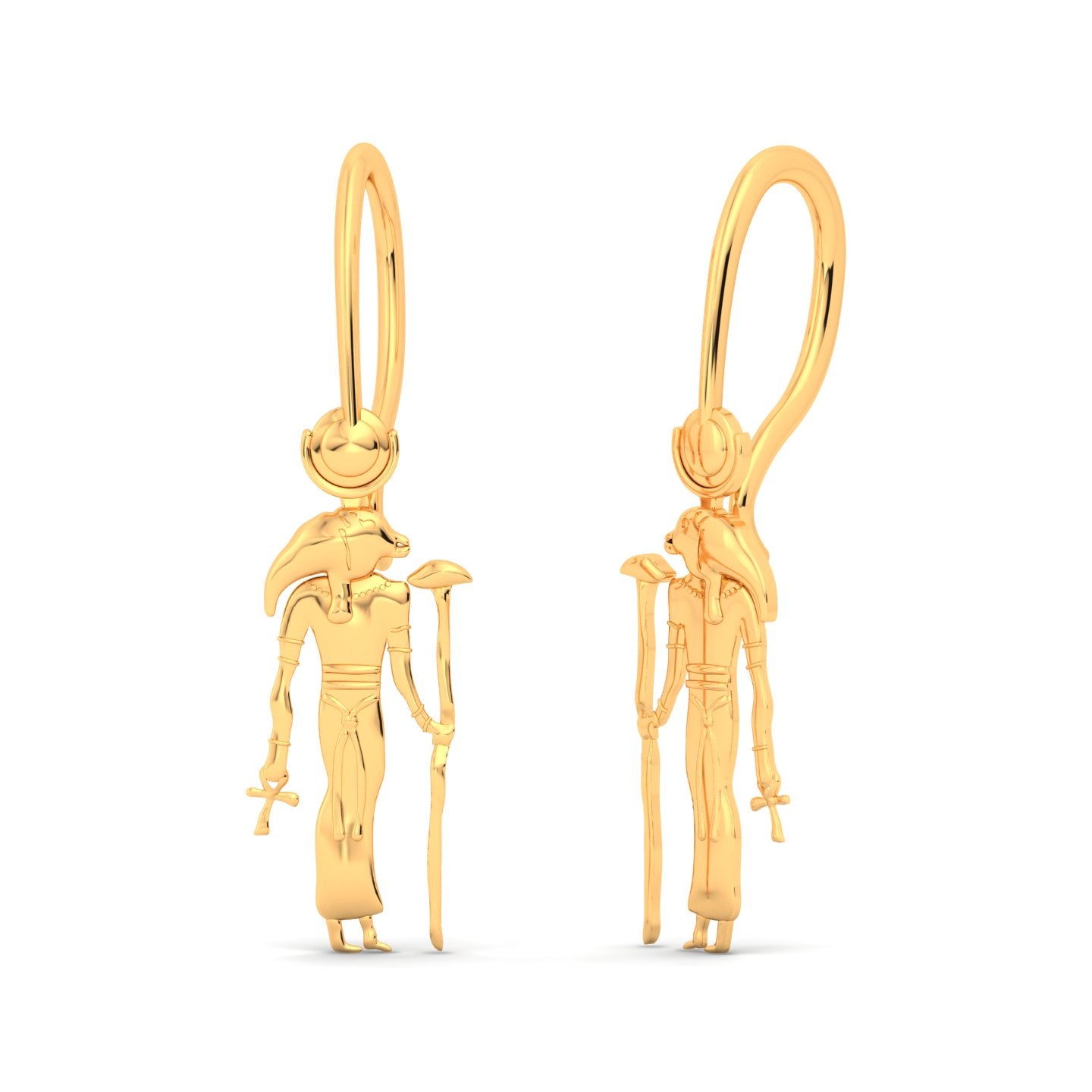 Tribal Egyptian Gold Plated Earrings