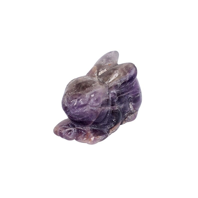 Natural Purple Amethyst  Rabbit Shape Loose Gemstone