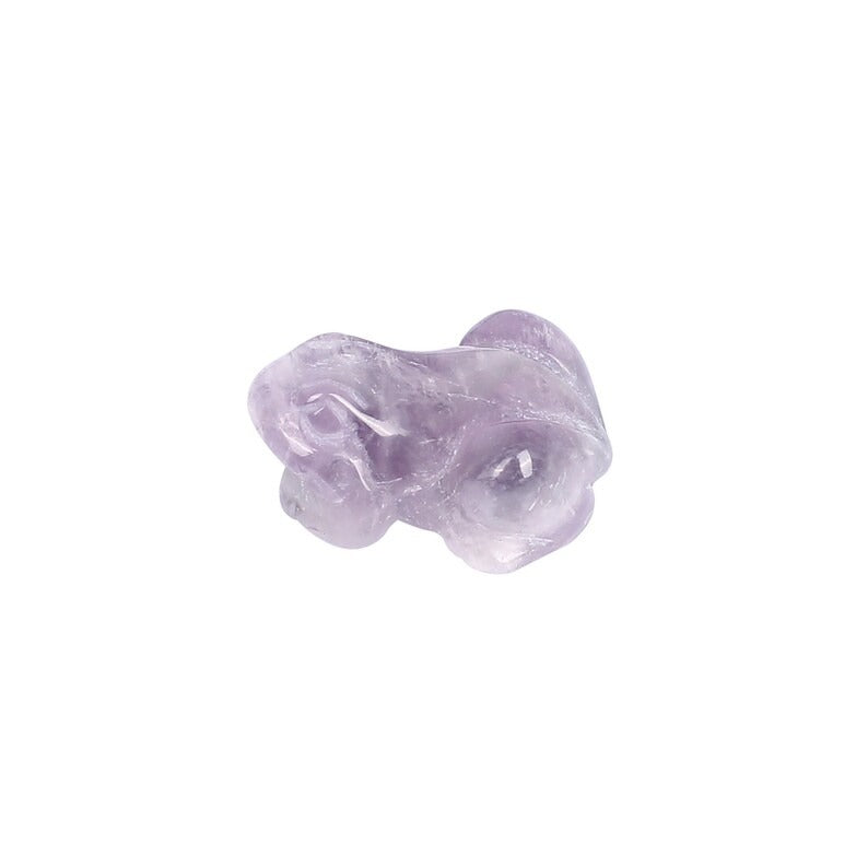 Natural Amethyst Frog Shape Carving Gemstone