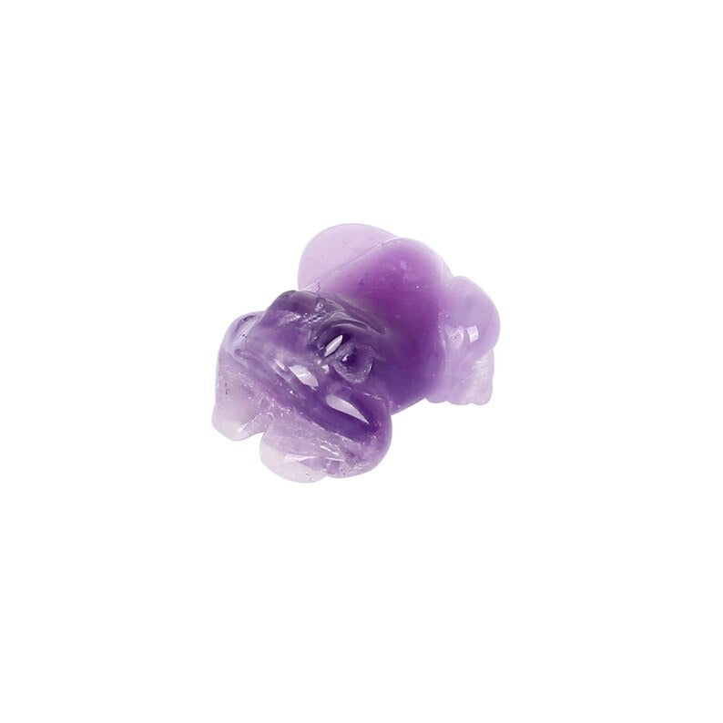 Amethyst Gemstone Frog Carving