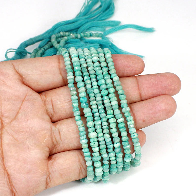 12.8 INCH Natural Amazonite Gemstone Beads