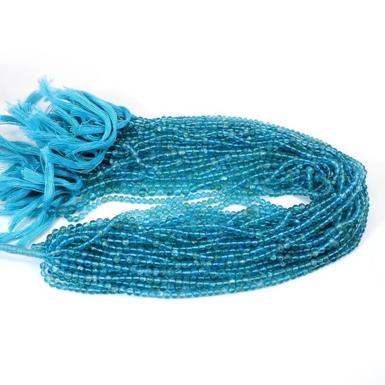 13 INCH Strand - Blue Glass Beads - Round Smooth Beads For Jewelry Making