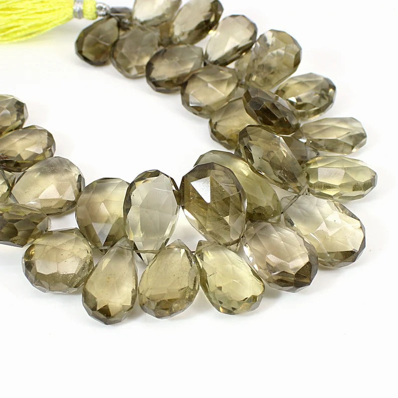 8 INCH Natural Smoky Quartz Bead Strand