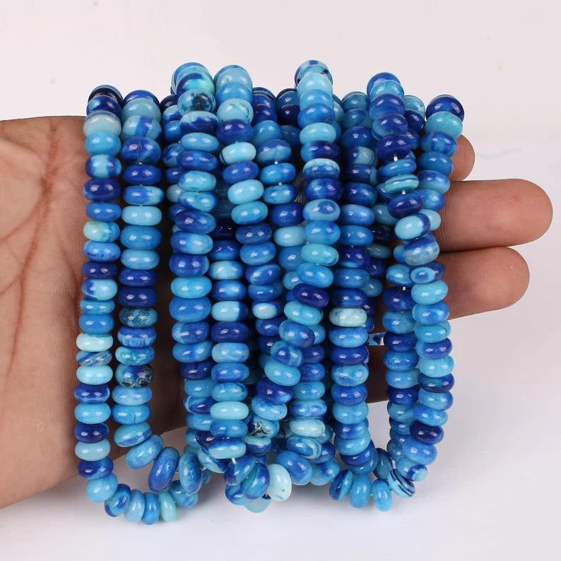 Beautiful Natural Shaded Blue Opal Beads