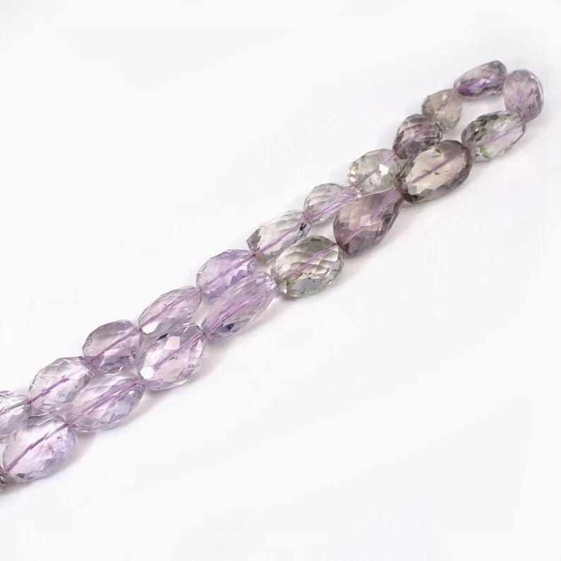 Faceted Tumble Pink Amethyst Beads