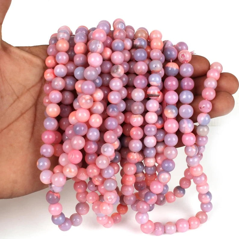 Natural Pink Shaded Opal Beads