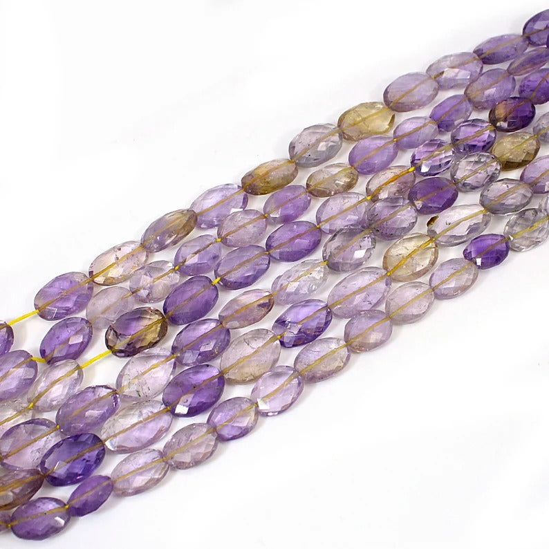 16" High Quality Cultured Ametrine Beads,Oval Briolette Beads