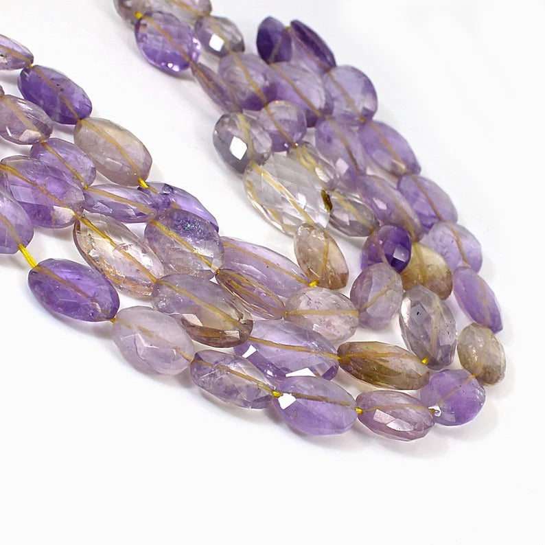 16" High Quality Cultured Ametrine Beads,Oval Briolette Beads