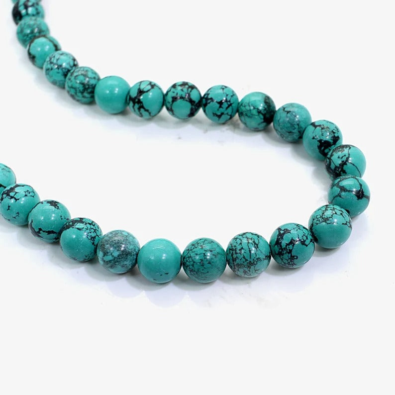 Tibetan Turquoise Round Beads for Necklace Making