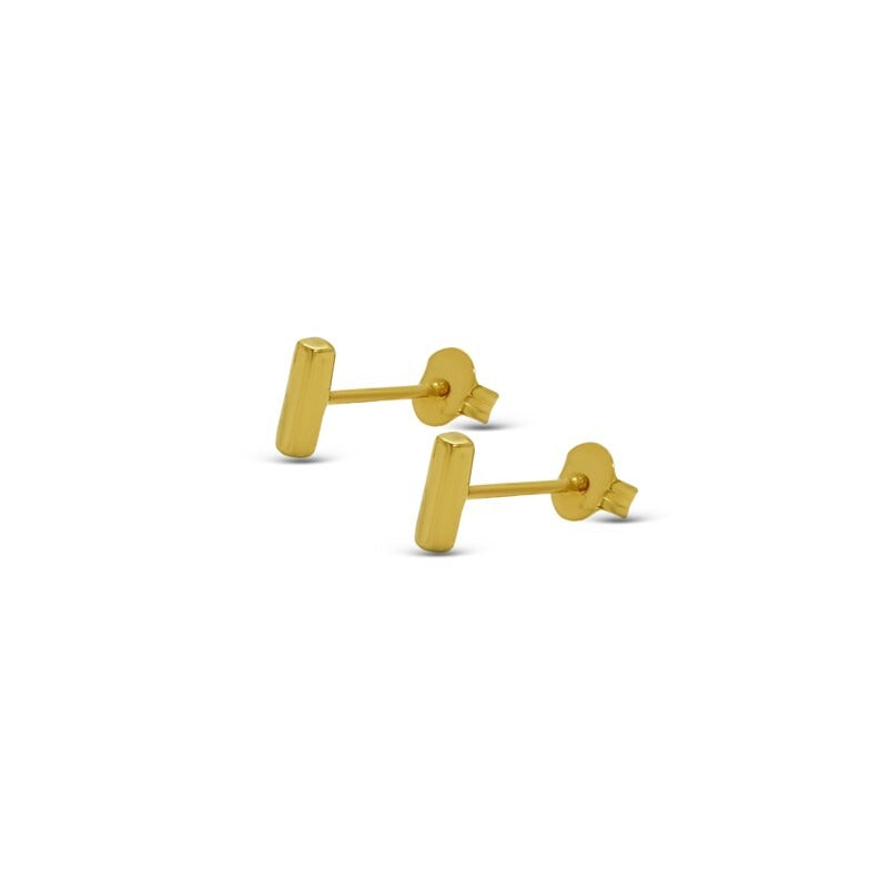 14KT Gold Tiny Line Stud Earrings