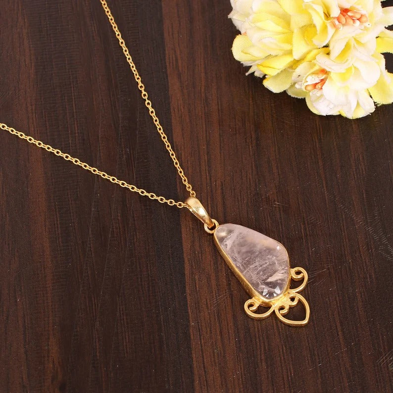 Natural Rose Quartz Necklace