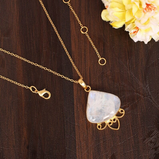 Rainbow Moonstone Necklace